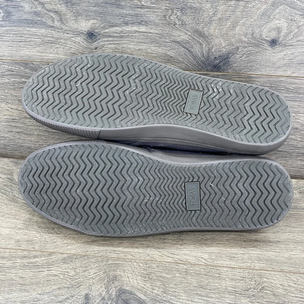 TOMS Carlo Low Top Sneaker Mens 13 Grey Heritage Canvas Lace Up Vegan 10019120